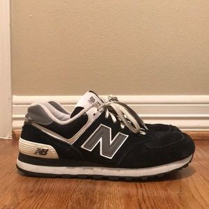 Black New Balance 574 Sneakers